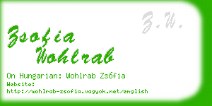 zsofia wohlrab business card